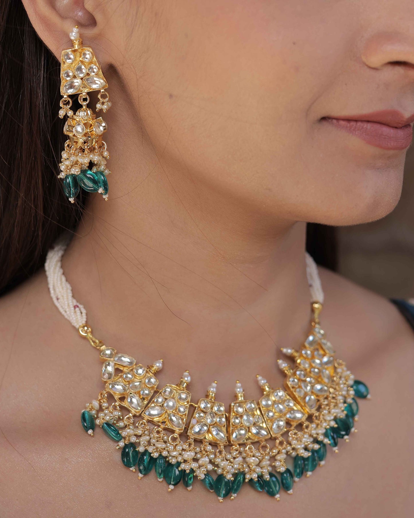 Turquoise Necklace Set - SET116G