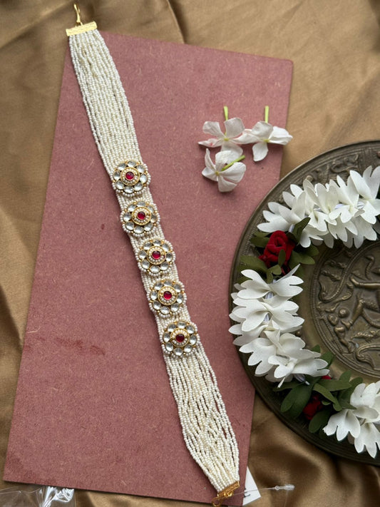Gold Plated Jadau Kundan Hairbraid - HB101