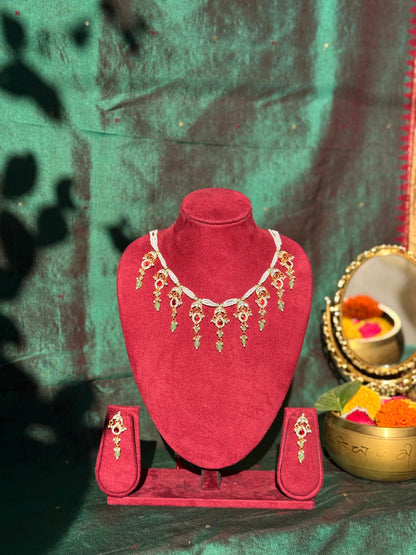 Gulzaar Choker Necklace Set- SET143