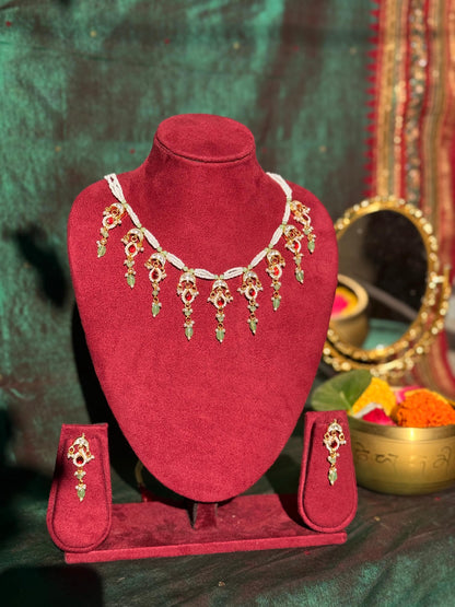 Gulzaar Choker Necklace Set- SET143